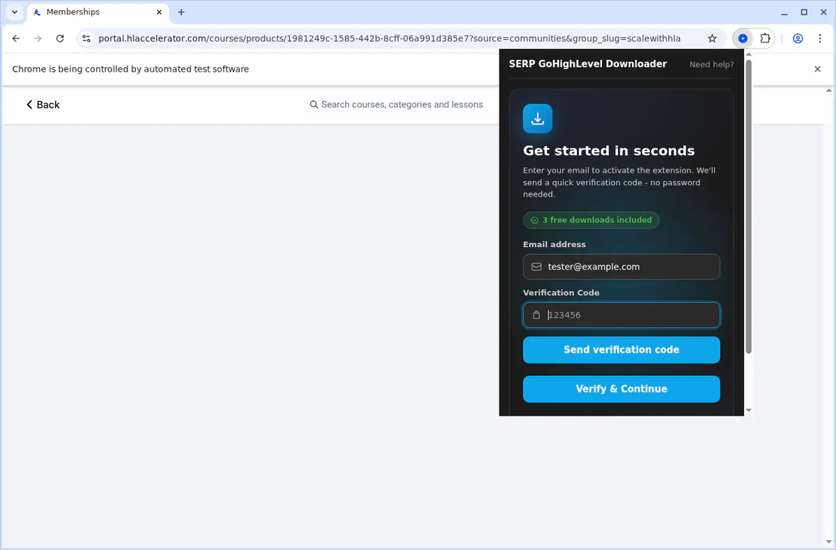 Gohighlevel Video Downloader browser extension screenshot 4